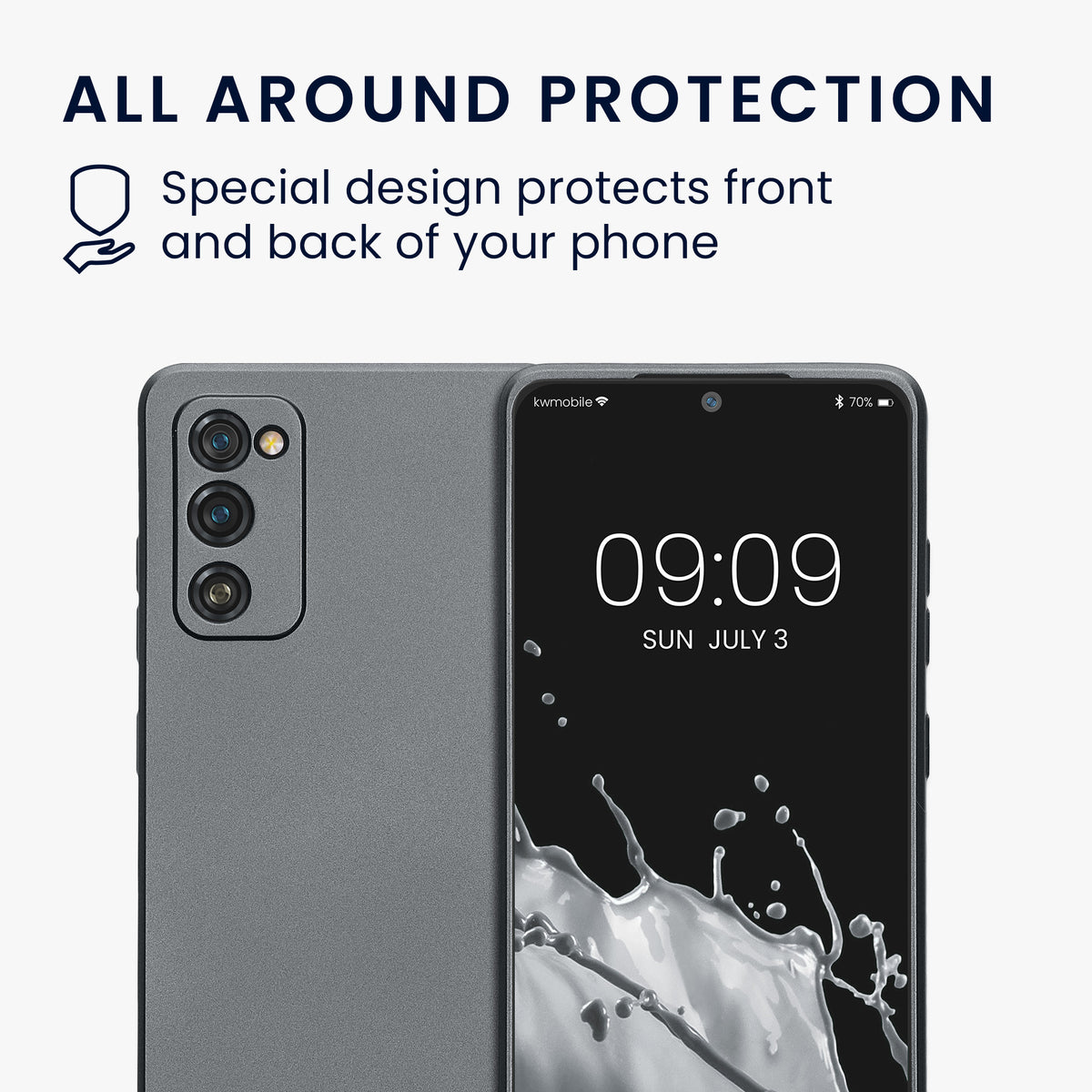 Samsung Galaxy S20 FE Silikon Handyhülle Metallic Grau