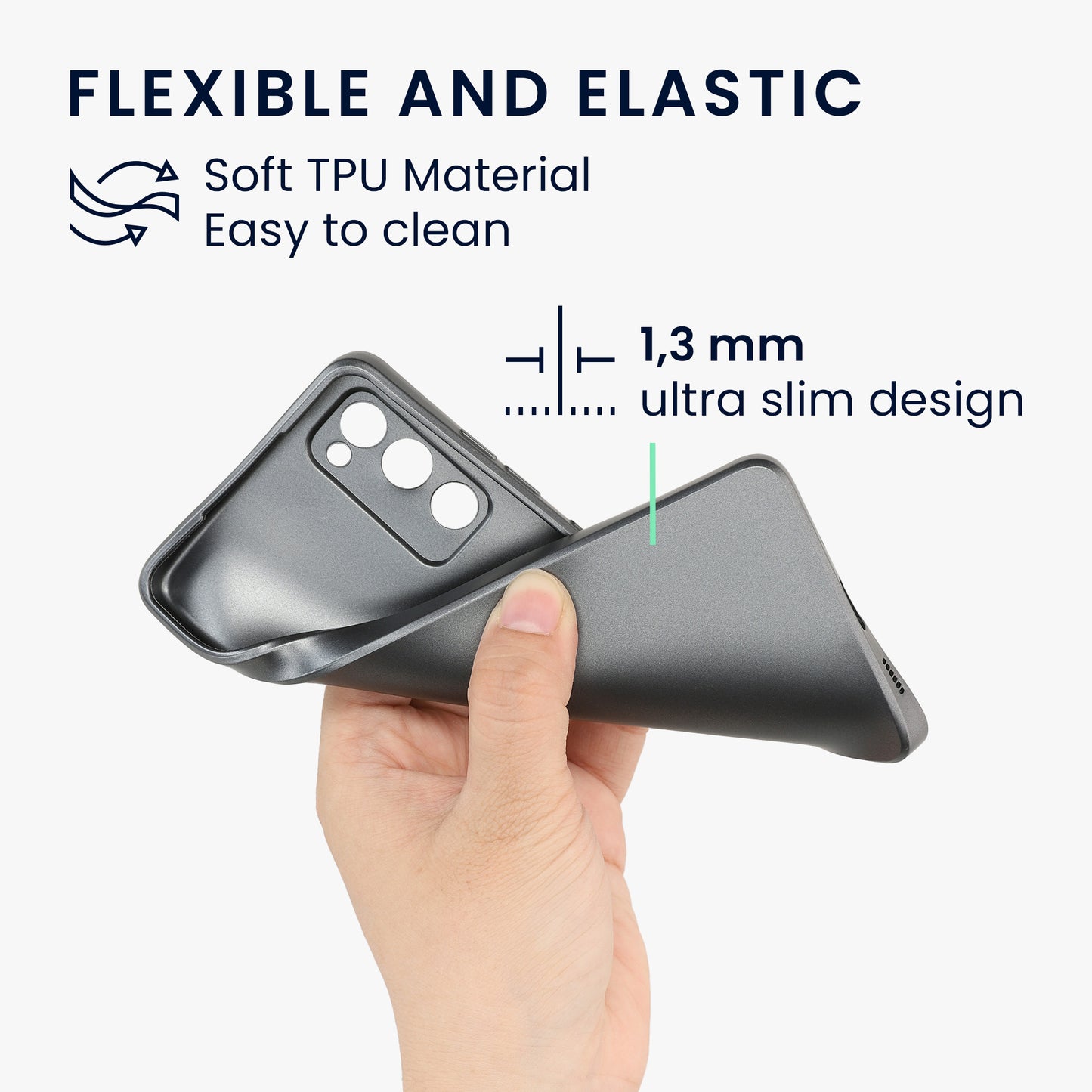 Samsung Galaxy S20 FE Silikon Handyhülle Metallic Grau
