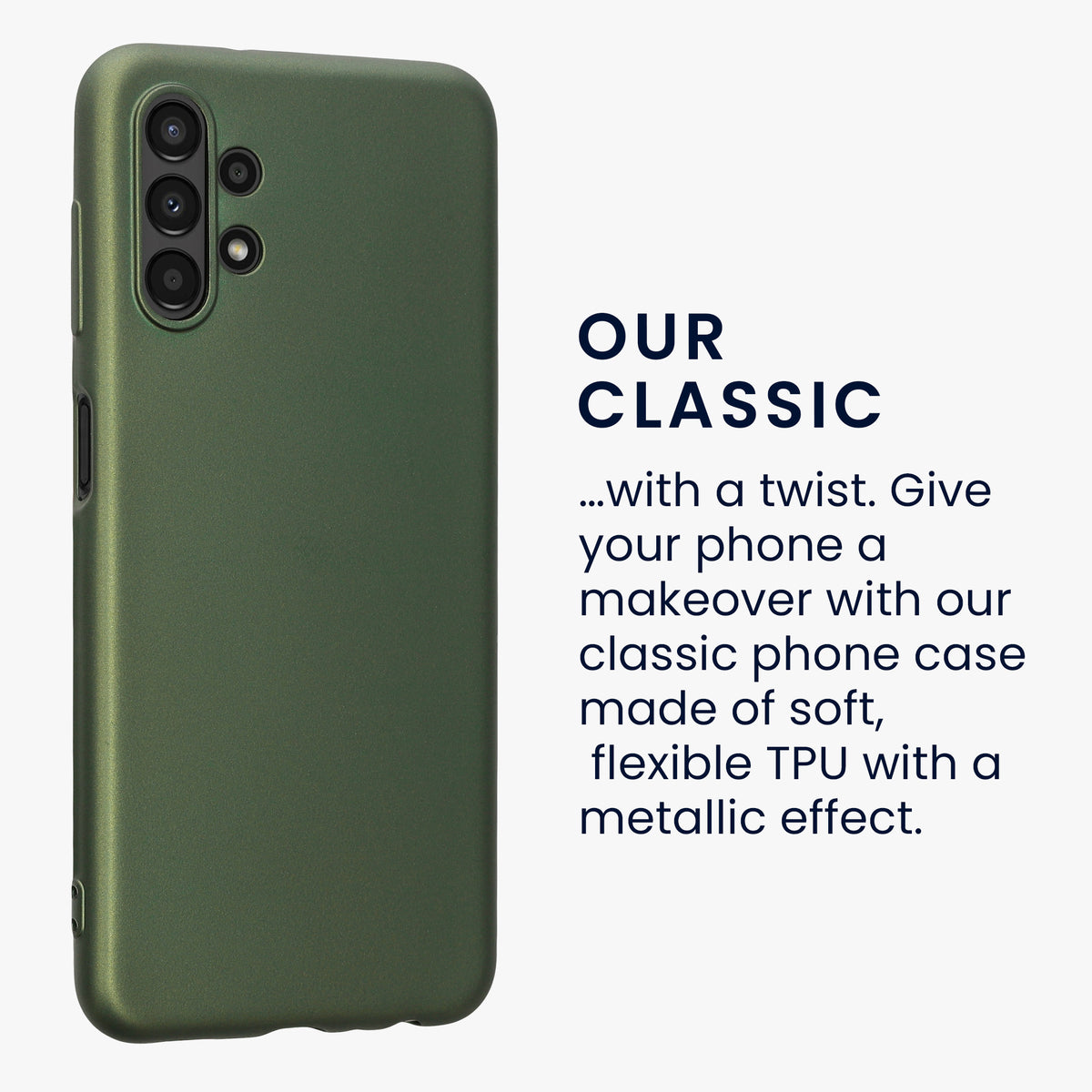 Samsung Galaxy A13 4G Silikon Handyhülle Metallic