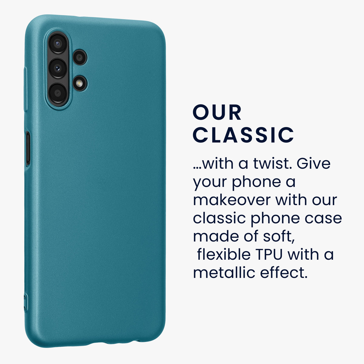 Samsung Galaxy A13 4G Silikon Handyhülle Metallic