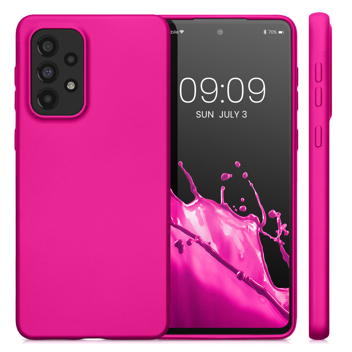 Samsung Galaxy A33 5G Silikon Handyhülle Metallic Pink