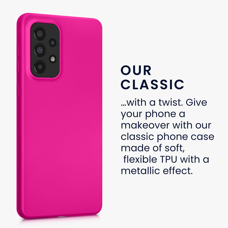 Samsung Galaxy A33 5G Silikon Handyhülle Metallic Pink