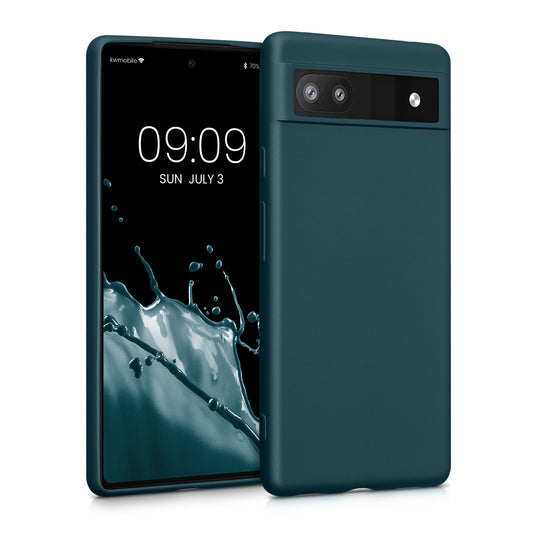 kwmobile Handyhülle für Google Pixel 6a Hülle - Silikon Case metallisch schimmernd - Schutzhülle Cover