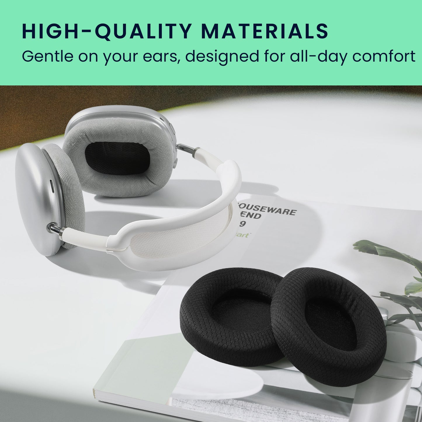 kwmobile Ohr Polster für SteelSeries Arctis 3 / Arctis 5 / Arctis 7 / Arctis 9 / Arctis 9X Ohrpolster - Ersatz