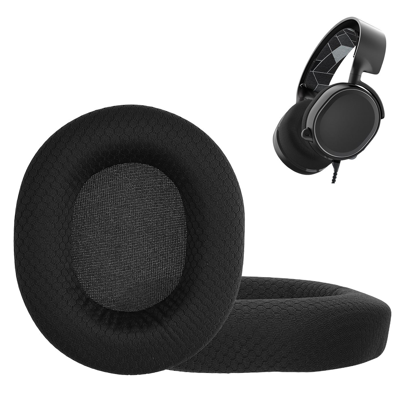 kwmobile Ohr Polster für SteelSeries Arctis 3 / Arctis 5 / Arctis 7 / Arctis 9 / Arctis 9X Ohrpolster - Ersatz