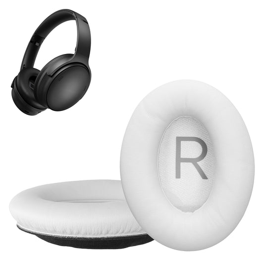 kwmobile 2x Ohr Polster für Bose QuietComfort 45 / QC45 / SC Ohrpolster - Ersatz Ohrpolster - Kopfhörer Ersatzteile - Kopfhörer Ersatzpolster für Over Ear Headphones Weiß  