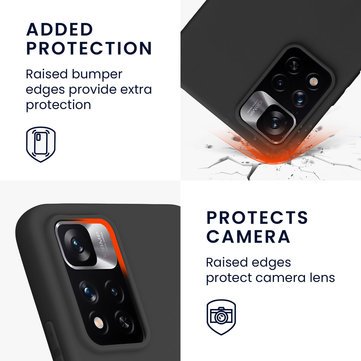 Matte Silikon Handyhülle für Xiaomi Redmi Note 11 Pro+ 5G / Note 11 Pro Plus 5G