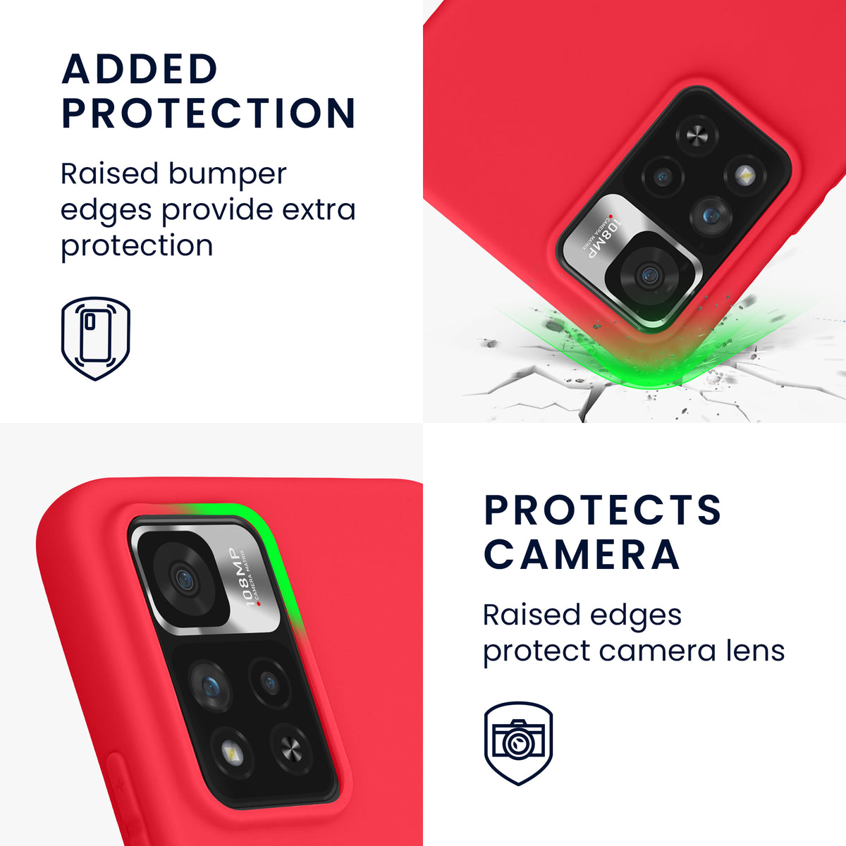 Matte Silikon Handyhülle für Xiaomi Redmi Note 11 Pro+ 5G / Note 11 Pro Plus 5G