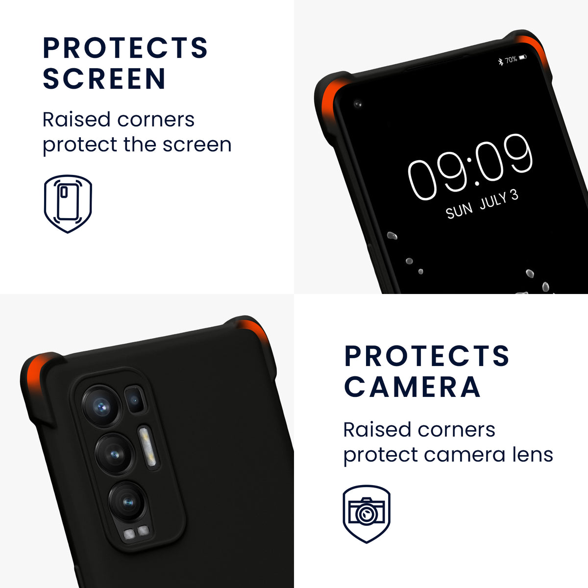 kwmobile Necklace Case kompatibel mit Oppo Find X3 Neo Hülle - Cover mit Kordel zum Umhängen - Silikon Schutzhülle