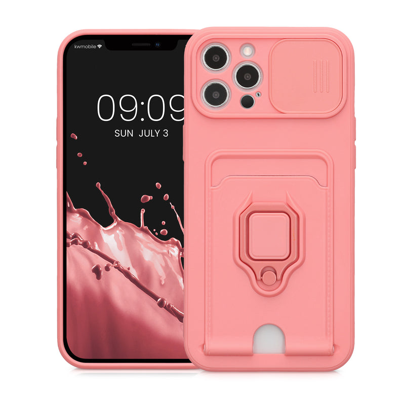 kwmobile Handyhülle kompatibel mit Apple iPhone 12 Pro Max - Softcase mit Kameraschutz - Kartenfach