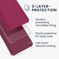 Gummierte Silikon Hülle für Motorola Moto G22 in Rhabarber Rot