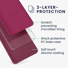 Motorola Moto G22 in Rhabarber gummierte Handyhülle