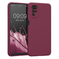 Gummierte Silikon Hülle für Motorola Moto G22 in Rhabarber Rot