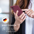 Gummierte Silikon Hülle für Motorola Moto G22 in Rhabarber Rot