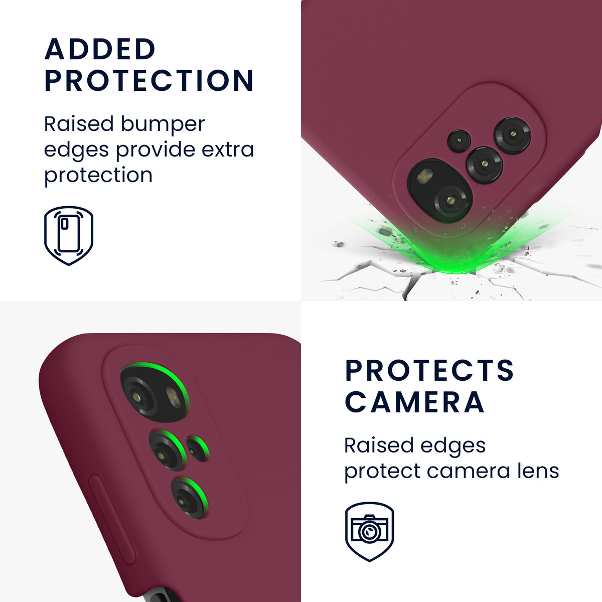 Gummierte Silikon Hülle für Motorola Moto G22 in Rhabarber Rot