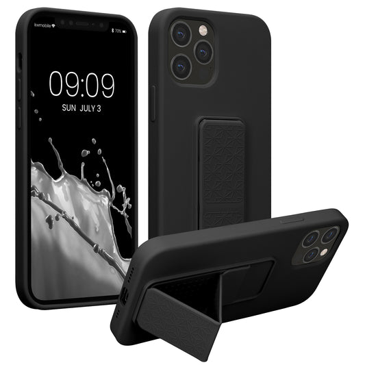 kwmobile Handyhülle für Apple iPhone 12 / iPhone 12 Pro Hülle mit Fingerhalter und Stand