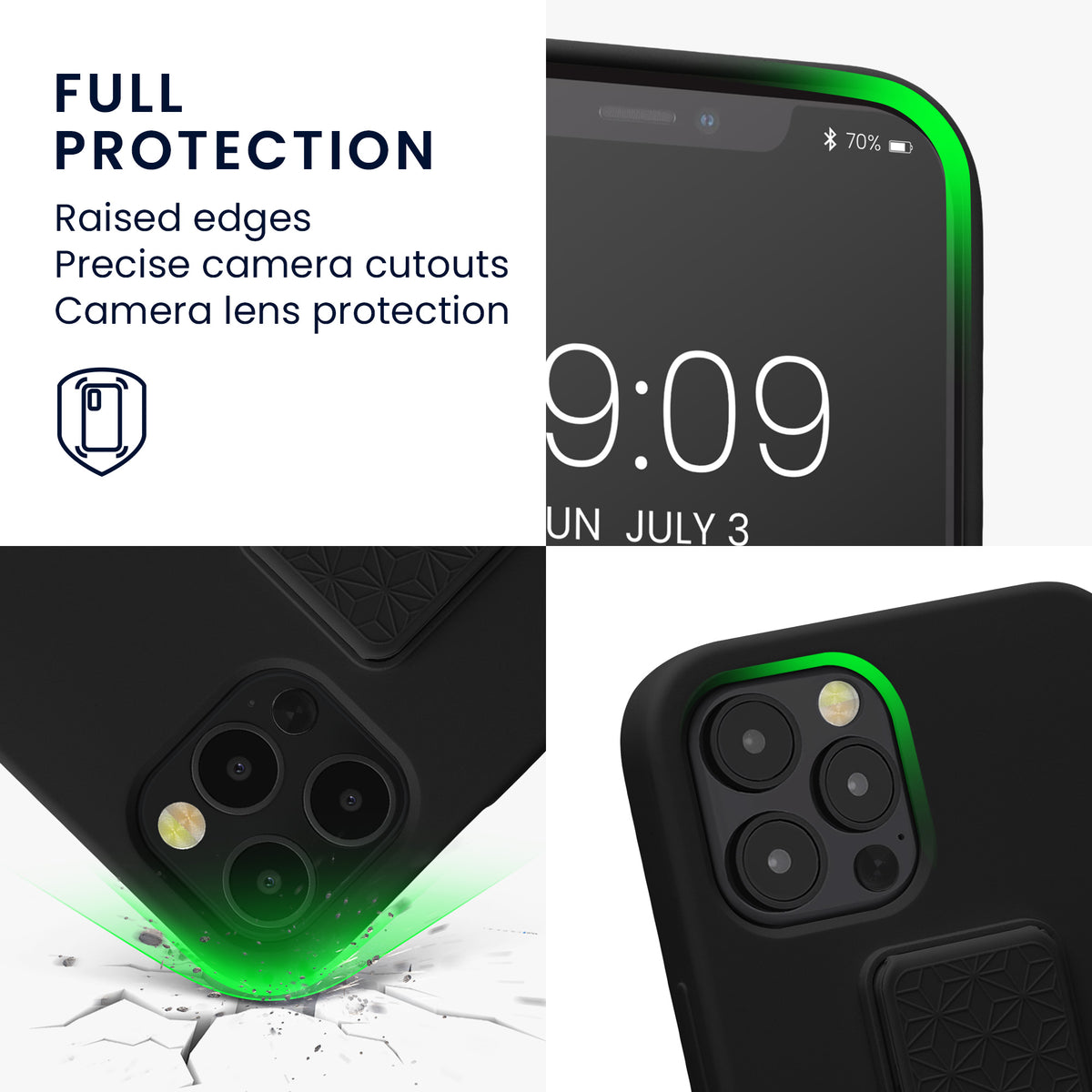 iPhone 12 Pro Max Handyhülle mit Fingerhalter und Ständer