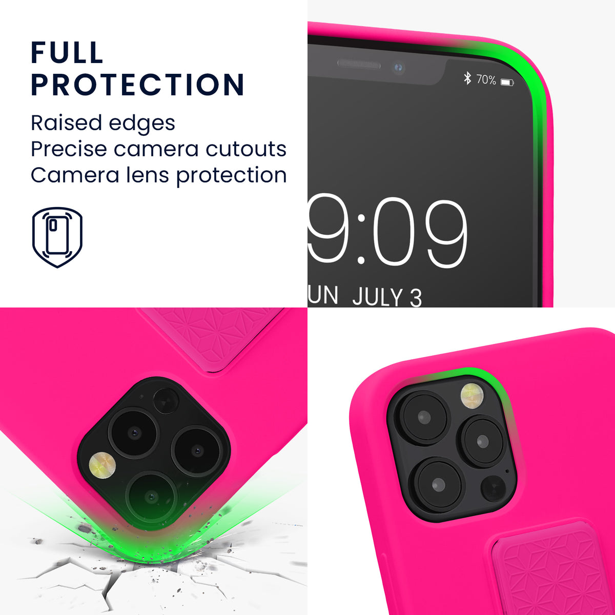 iPhone 12 Pro Max Handyhülle mit Fingerhalter und Ständer