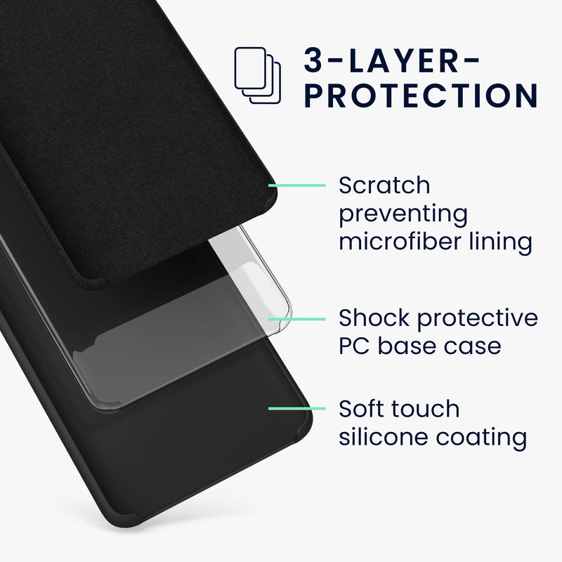 kwmobile Handyhülle für Motorola Edge 30 Case Silikon Kabelloses Laden Schutzhülle Cover