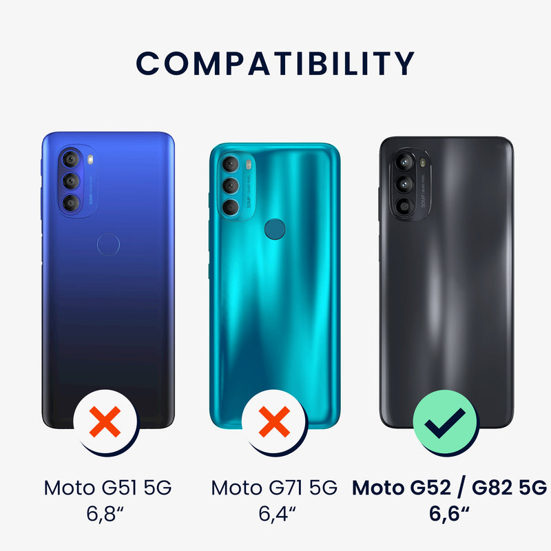 Kunstleder Hülle kompatibel mit Motorola Moto G52 / Moto G82 5G