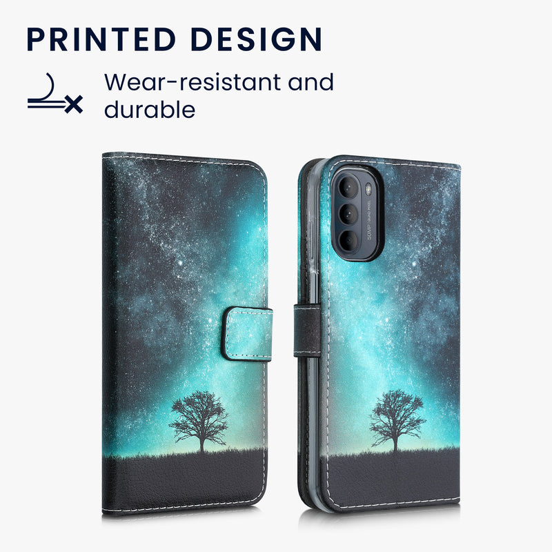 Kunstleder Hülle kompatibel mit Motorola Moto G52 / Moto G82 5G
