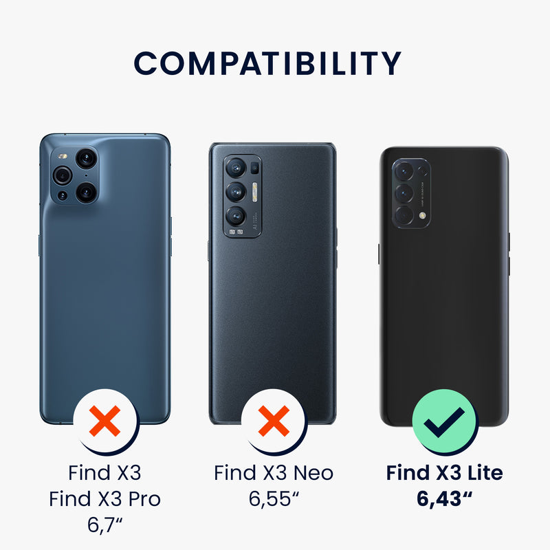 kwmobile Necklace Case kompatibel mit Oppo Find X3 Lite Hülle - Silikon Cover mit Handykette