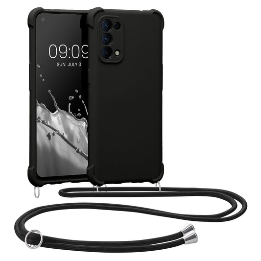 kwmobile Necklace Case kompatibel mit Oppo Find X3 Lite Hülle - Cover mit Kordel zum Umhängen - Silikon Schutzhülle