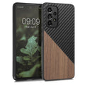 Samsung Galaxy A53 5G Handyhülle Holz Walnuss Carbon