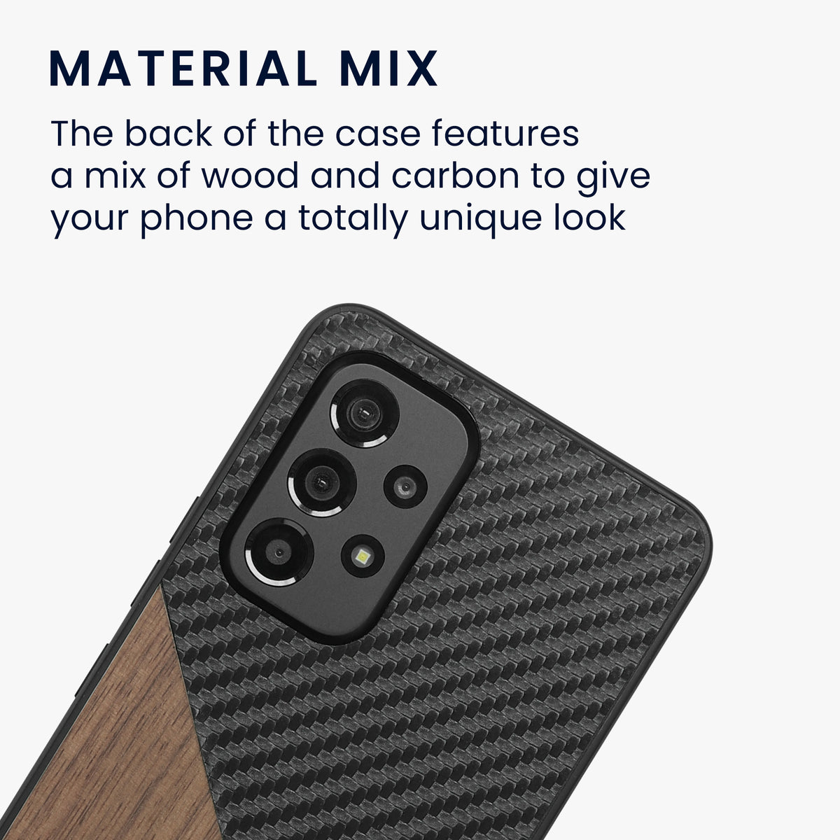 Samsung Galaxy A53 5G Handyhülle Holz Walnuss Carbon