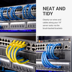 kwmobile Server Rack Abdeckung - Bürsten Kabelöffnung für Serverracks - Serverschrank Netzwerkschrank Kabelmanagement
