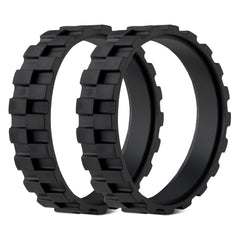 kwmobile 2x Reifen Mantel kompatibel mit iRobot Roomba 500 / 600 / 700 / 800 / 900 / i / e / s Serie - Reifen Räder für Saugroboter - Ersatzrad rutschfest Schwarz  