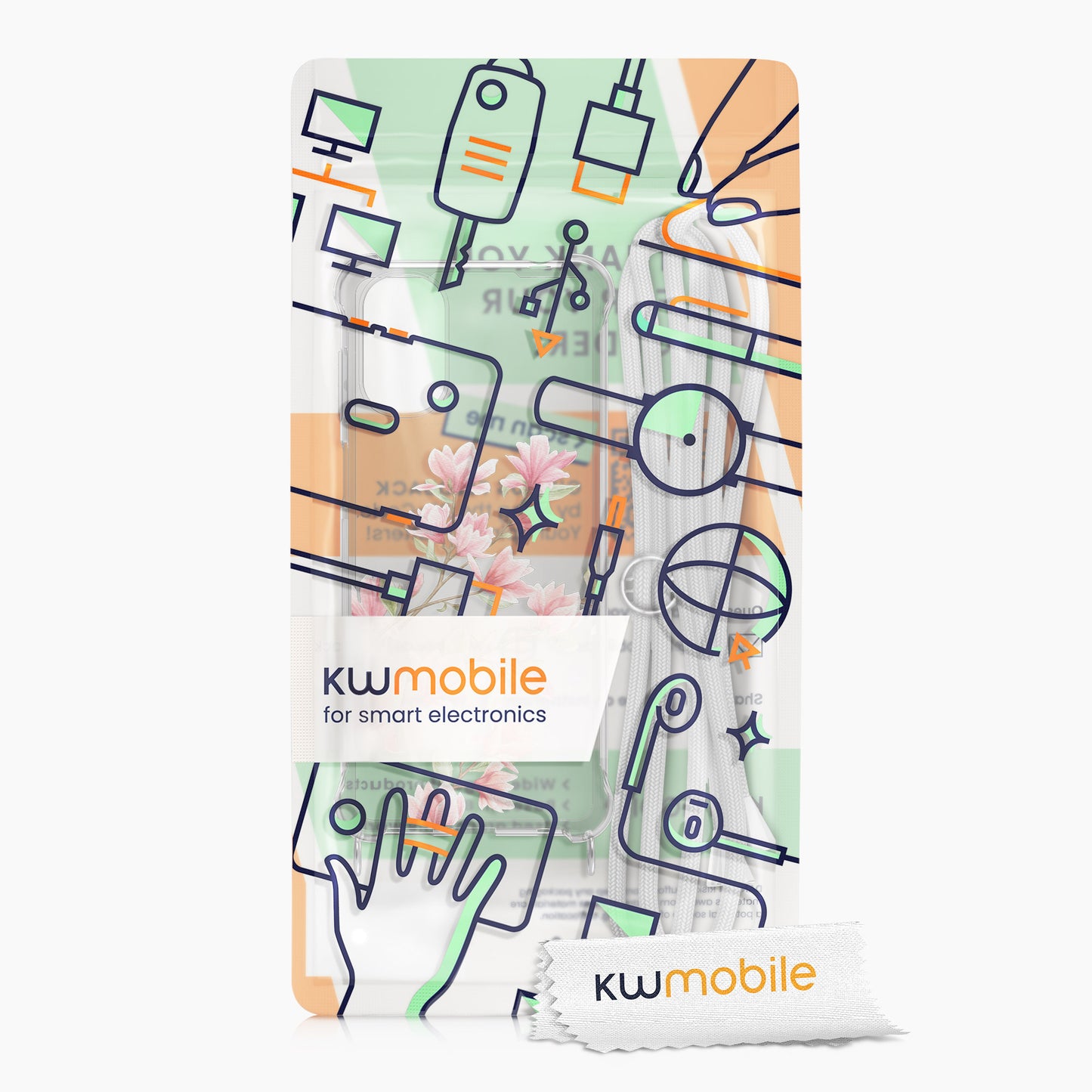 kwmobile Necklace Case kompatibel mit Motorola Moto G22 Hülle - Silikon Cover mit Handykette