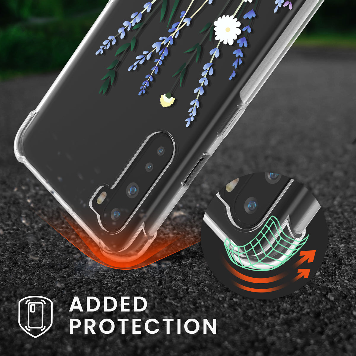 OnePlus Nord Silikon Handykette gemustert