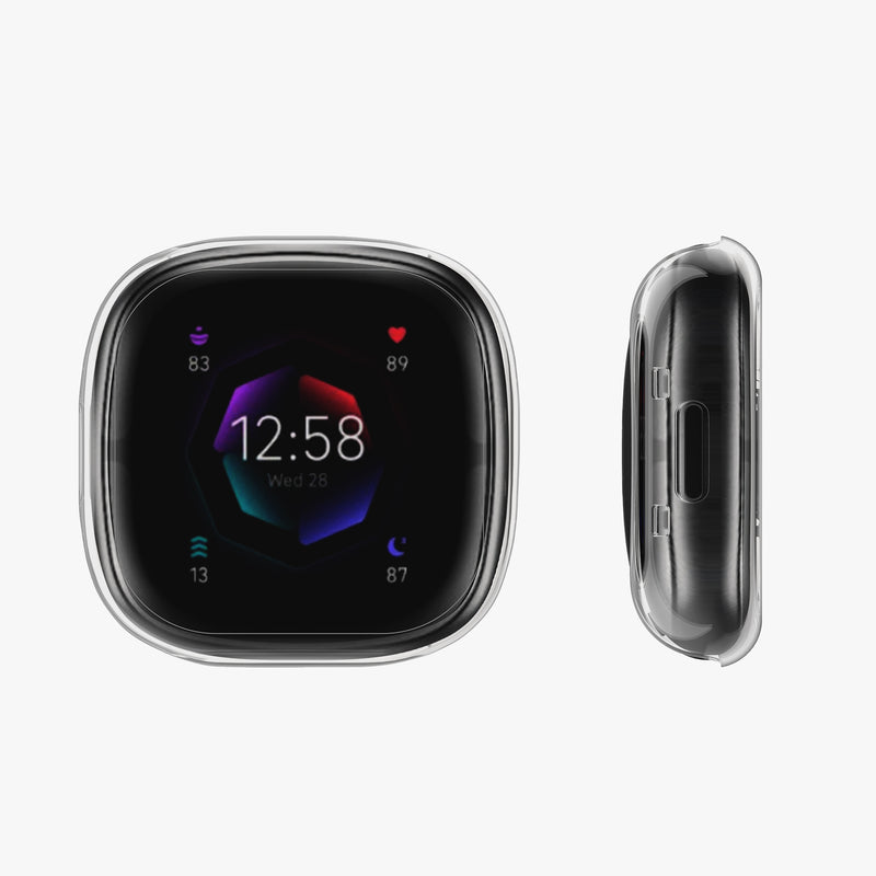 kwmobile Schutzhülle für Fitbit Versa 4 / Sense 2 - Fullbody Display Cover Set