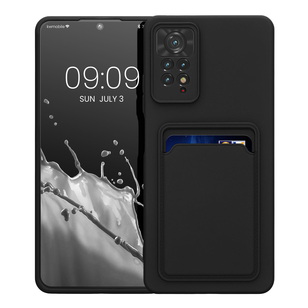 Handyhülle mit Kartenfach für Xiaomi Redmi Note 11 Pro / Note 11 Pro (5G) / Note 12 Pro (4G) Silikon Matt