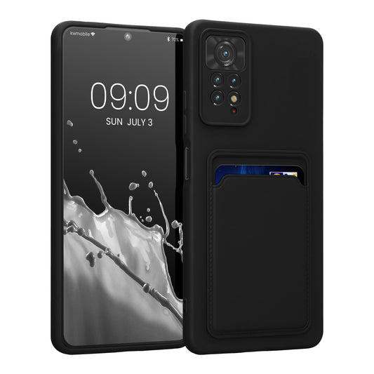 Handyhülle mit Kartenfach für Xiaomi Redmi Note 11 Pro / Note 11 Pro (5G) / Note 12 Pro (4G) Silikon Matt