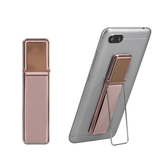 kwmobile Smartphone Fingerhalter mit Standfunktion - Handy Halter Griff Halterung selbstklebend - kompatibel mit magnetischen Autohalterungen - für alle Handy Modelle - Rosegold Rosegold  