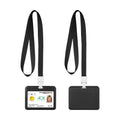 kwmobile 2x ID Karten Schutzhülle - 2er Set Hardcase Kartenschutzhülle mit Band - ID Card Hülle