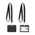 kwmobile 2x ID Karten Schutzhülle - 2er Set Hardcase Kartenschutzhülle mit Band - ID Card Hülle