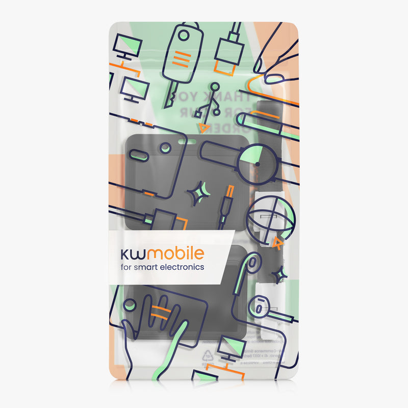 kwmobile 2x ID Karten Schutzhülle - 2er Set Hardcase Kartenschutzhülle mit Band - ID Card Hülle - [dsg03] - Hüllen