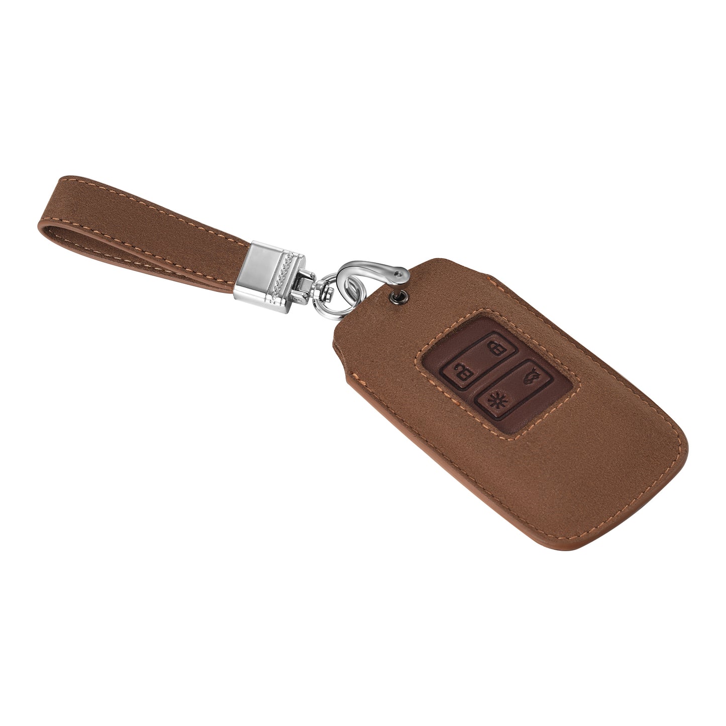 kwmobile Autoschlüssel Kunstleder Hülle kompatibel mit Renault 4-Tasten Smartkey Autoschlüssel (nur Keyless Go) - Schlüsselhülle Schlüssel Case - Cover