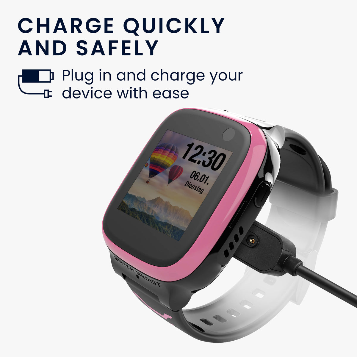 kwmobile Smartwatch Ladekabel für Xplora X5 / X5 Play / X4 USB Ladekabel für Smartwatch - Smart Watch Aufladekabel