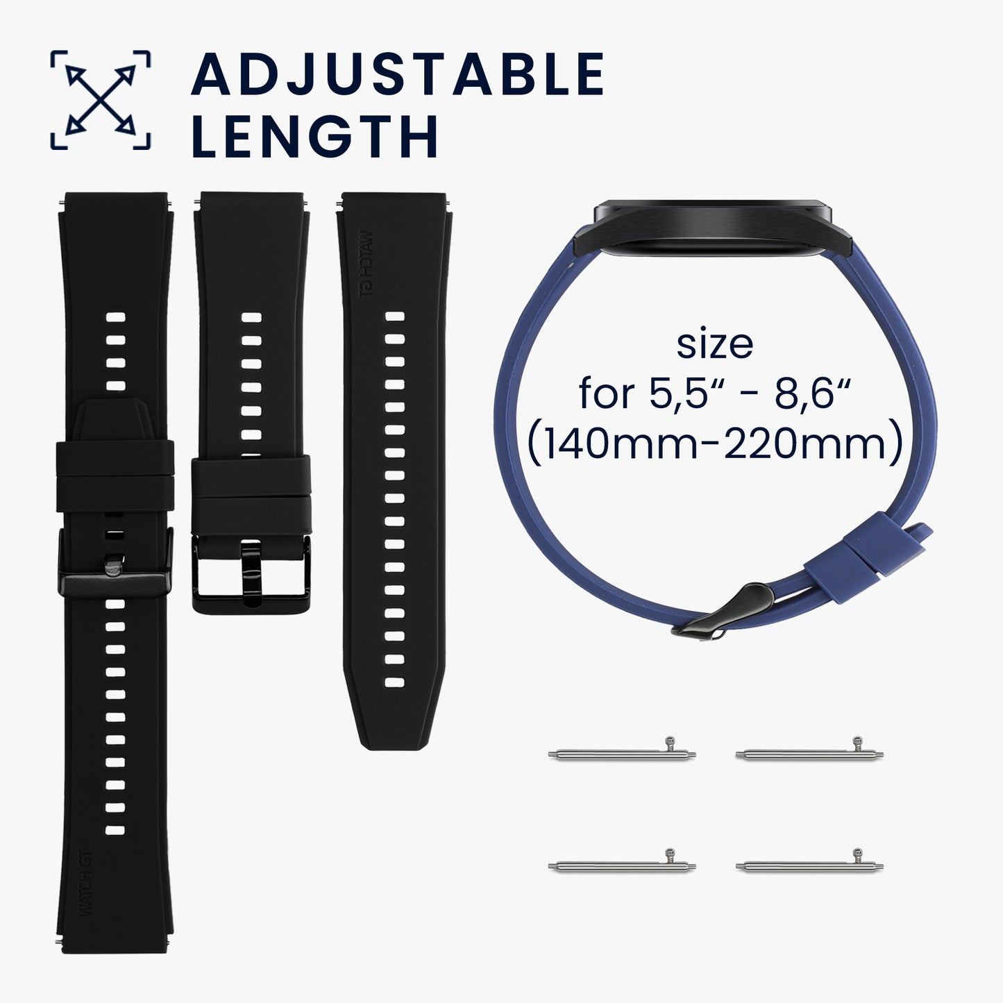 kwmobile Sportarmband kompatibel mit Xiaomi Watch S4/S4 Sport/S3/S2/Watch S1 Active/Redmi Watch 5 Active Armband