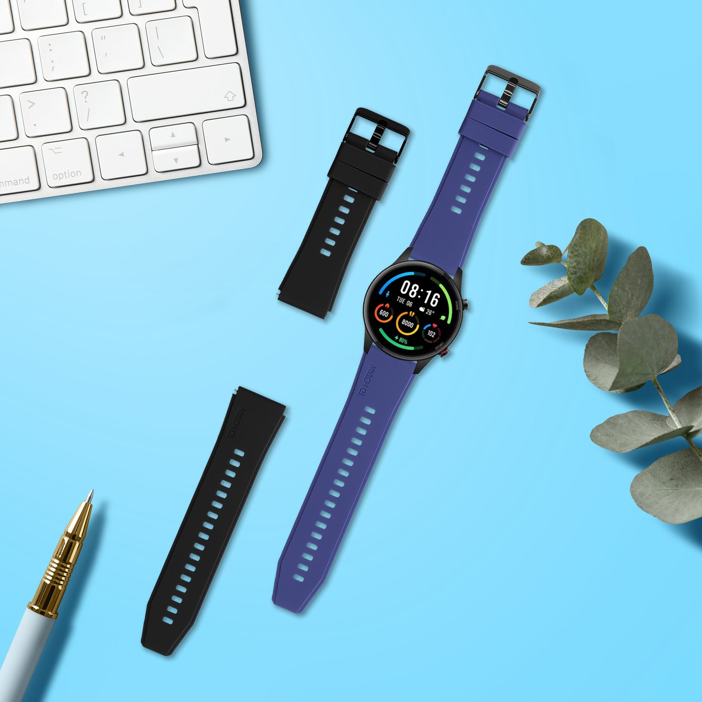 kwmobile Sportarmband kompatibel mit Xiaomi Watch S4/S4 Sport/S3/S2/Watch S1 Active/Redmi Watch 5 Active Armband