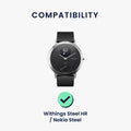 kwmobile 2x Uhrenarmband für Withings ScanWatch 42mm / Steel HR 40mm / ScanWatch Horizon Armband - Fitnesstracker Band