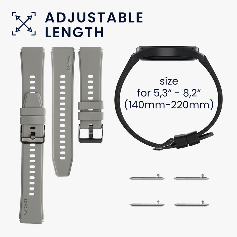 kwmobile 2x Uhrenarmband für Withings ScanWatch 42mm / Steel HR 40mm / ScanWatch Horizon Armband - Fitnesstracker Band