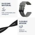 kwmobile 2x Uhrenarmband für Withings ScanWatch 42mm / Steel HR 40mm / ScanWatch Horizon Armband - Fitnesstracker Band