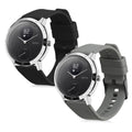 kwmobile 2x Uhrenarmband für Withings ScanWatch 42mm / Steel HR 40mm / ScanWatch Horizon Armband - Fitnesstracker Band