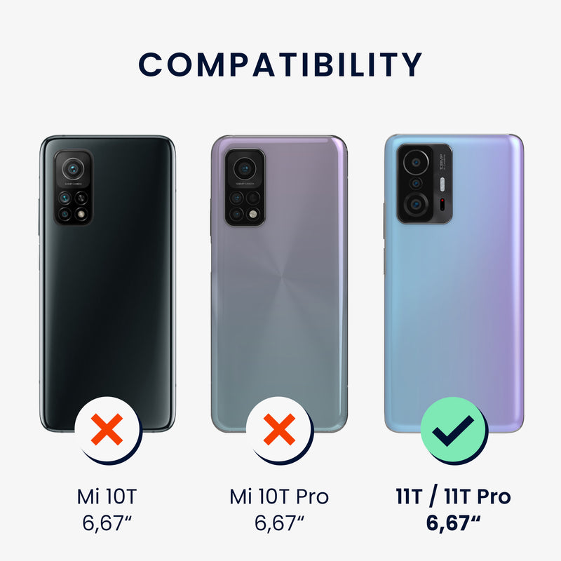 kwmobile Displayschutzfolie kompatibel mit Xiaomi 11T / 11T Pro Folie - Kristallklar - Displayschutz