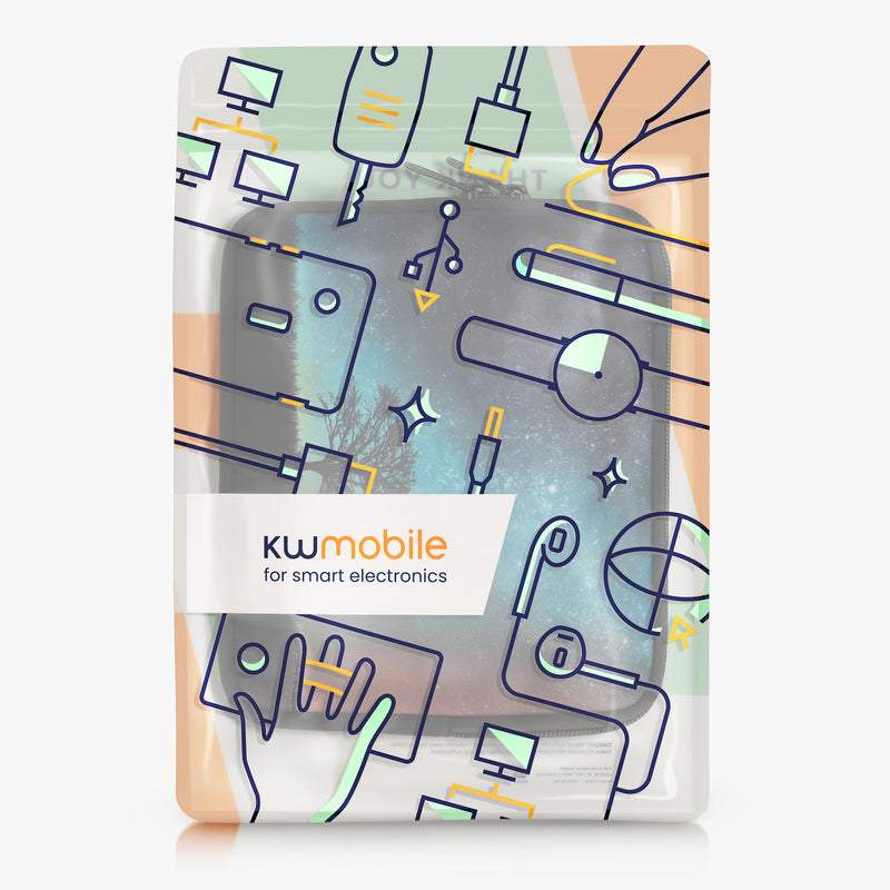 kwmobile Tasche für eReader - Hülle Schutzhülle Galaxie Baum Wiese